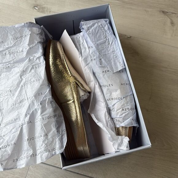 Aerosoles Enright Moc Toe Mule gold Women size 8.5 W NWT in box - Picture 9 of 13